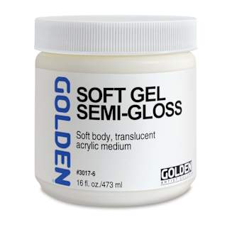 Golden Soft Acrylic Gel Medium - Semi-Gloss, 16 oz jar