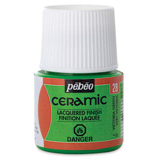 Pebeo Ceramic Paint - Victoria Green, 45 ml