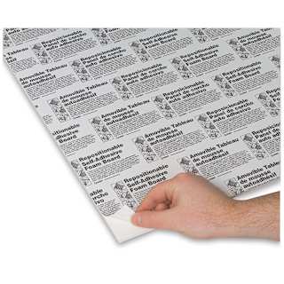 Quick-Stik Self-Adhesive Foam Board Pack - 20" x 30" x 3/16", White, Repositionable Adhesive, Pkg of 10
