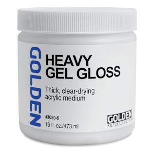 Golden Heavy Acrylic Gel Medium - Gloss, 16 oz jar
