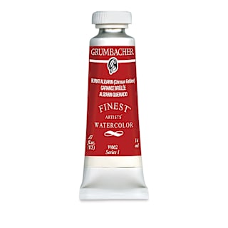 Grumbacher Finest Artists' Watercolor - Burnt Alizarin, 14 ml tube