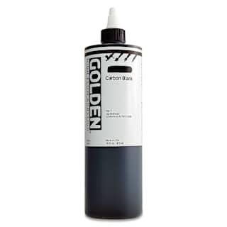 Golden High Flow Acrylics - Carbon Black, 16 oz bottle