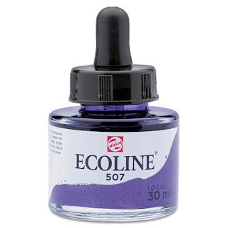 Ecoline Liquid Watercolor with Dropper - Ultramarine Violet, 30 ml jar