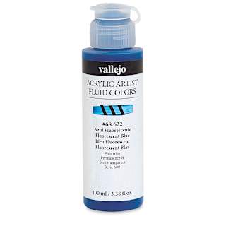 Vallejo Fluid Acrylic - Fluorescent Blue, 100 ml