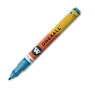 Molotow One4All Acrylic Marker - 2 mm Tip, Metallic Blue, Bullet Tip