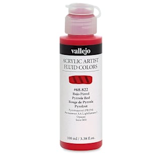 Vallejo Fluid Acrylic - Pyrrole Red, 100 ml