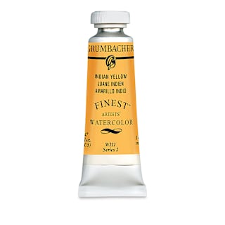Grumbacher Finest Artists' Watercolor - Indian Yellow, 14 ml tube
