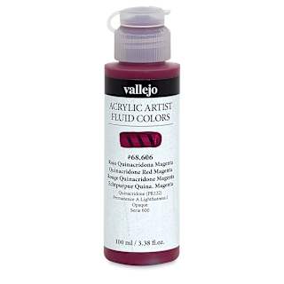 Vallejo Fluid Acrylic - Quinacridone Red Magenta, 100 ml
