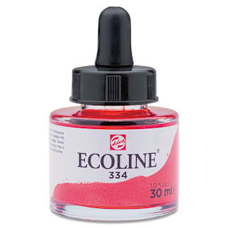 Ecoline Liquid Watercolor with Dropper - Scarlet, 30 ml jar