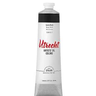 Utrecht Artists' Oil Paint - Ivory Black, 150 ml tube