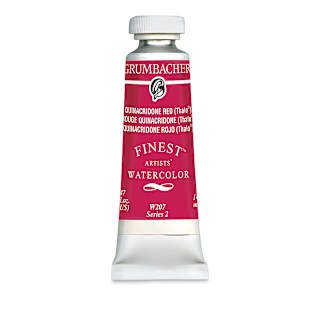 Grumbacher Finest Artists' Watercolor - Quinacridone Red, 14 ml tube