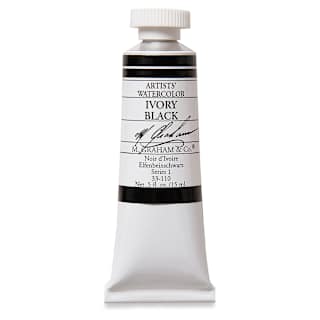 M. Graham Artists' Watercolor - Ivory Black, 15 ml tube