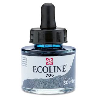 Ecoline Liquid Watercolor with Dropper - Deep Gray, 30 ml jar