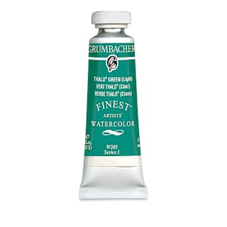 Grumbacher Finest Artists' Watercolor - Thalo Green, 14 ml tube