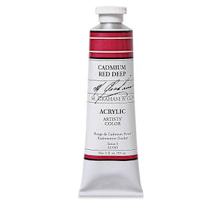 M. Graham Artists' Acrylics - Cadmium Red Deep, 2 oz tube