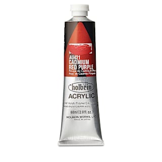 Holbein Heavy Body Artist Acrylics - Cadmium Red Purple, 60 ml tube