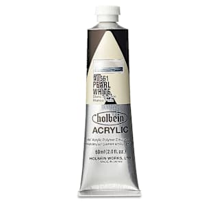 Holbein Heavy Body Artist Acrylics - Pearl White, 60 ml tube