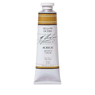M. Graham Artists' Acrylics - Yellow Ochre, 2 oz tube