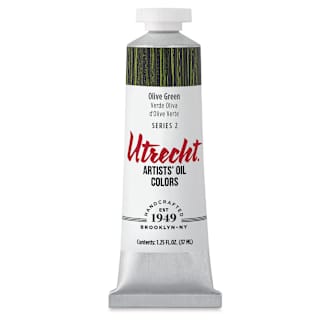 Utrecht Artists' Oil Paint - Olive Green, 37 ml tube