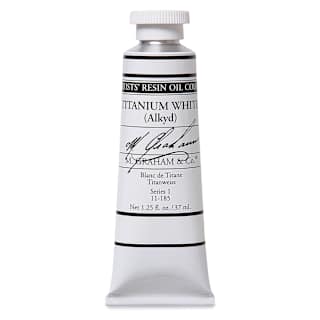 M. Graham Artists' Oil Color - Titanium White-Alkyd (Rapid Dry), 37 ml tube
