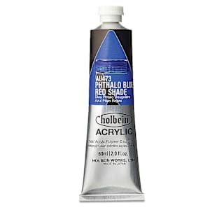 Holbein Heavy Body Artist Acrylics - Phthalo Blue Red Shade, 60 ml tube
