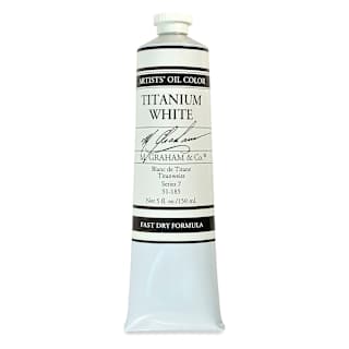 M. Graham Artists' Oil Color - Titanium White-Alkyd (Rapid Dry), 148 ml tube