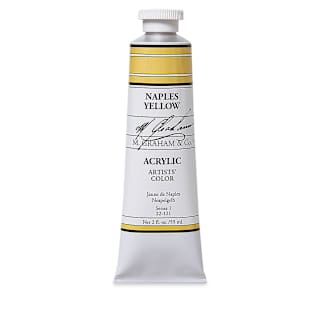 M. Graham Artists' Acrylics - Naples Yellow, 2 oz tube