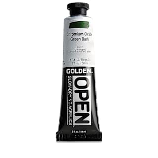 Golden Open Acrylics - Chromium Oxide Green Dark, 2 oz Tube