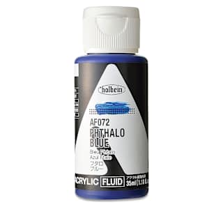 Holbein Fluid Acrylics - Phthalo Blue, 35 ml Bottle