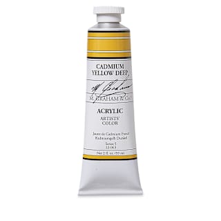 M. Graham Artists' Acrylics - Cadmium Yellow Deep, 2 oz tube