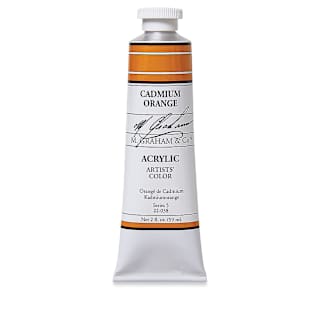 M. Graham Artists' Acrylics - Cadmium Orange, 2 oz tube