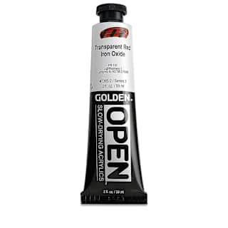 Golden Open Acrylics - Transparent Red Iron Oxide, 2 oz Tube