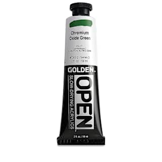Golden Open Acrylics - Chromium Oxide Green, 2 oz Tube