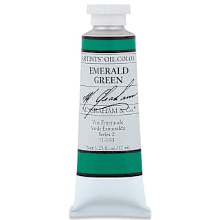 M. Graham Artists' Oil Color - Emerald Green, 37 ml tube