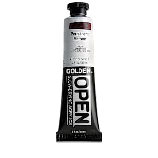 Golden Open Acrylics - Permanent Maroon, 2 oz Tube