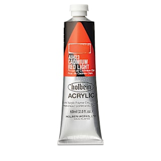 Holbein Heavy Body Artist Acrylics - Cadmium Red Light, 60 ml tube
