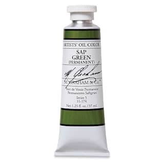 M. Graham Artists' Oil Color - Sap Green Permanent, 37 ml tube