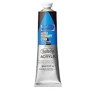 Holbein Heavy Body Artist Acrylics - Primary Cyan, 60 ml tube