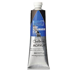 Holbein Heavy Body Artist Acrylics - Ultramarine Blue, 60 ml tube
