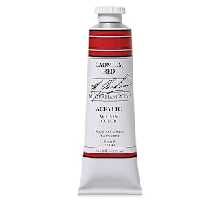 M. Graham Artists' Acrylics - Cadmium Red, 2 oz tube