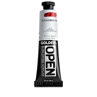 Golden Open Acrylics - Quinacridone Red, 2 oz Tube