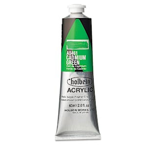 Holbein Heavy Body Artist Acrylics - Cadmium Green, 60 ml tube