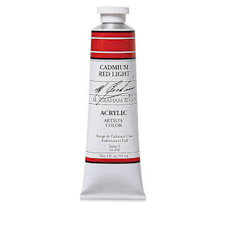 M. Graham Artists' Acrylics - Cadmium Red Light, 2 oz tube