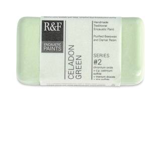 R&F Encaustic Paint Block - Celadon Green, 40 ml block