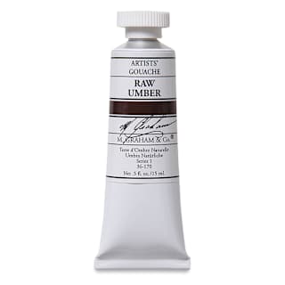M. Graham Artists' Gouache - Raw Umber, 15 ml tube