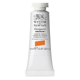 Winsor & Newton Designers Gouache - Cadmium Orange, 14 ml tube