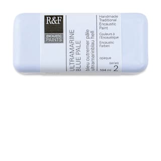 R&F Encaustic Paint Block - Ultramarine Blue Pale, 104 ml block