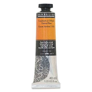 Sennelier Artists' Extra Fine Oil Paint - Indian Yellow Orange, 40 ml tube