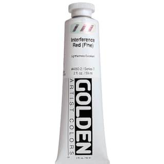 Golden Heavy Body Artist Acrylics - Interference Red (Fine), 2 oz Tube