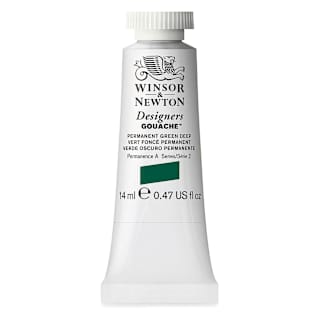 Winsor & Newton Designers Gouache - Permanent Green Deep, 14 ml tube
